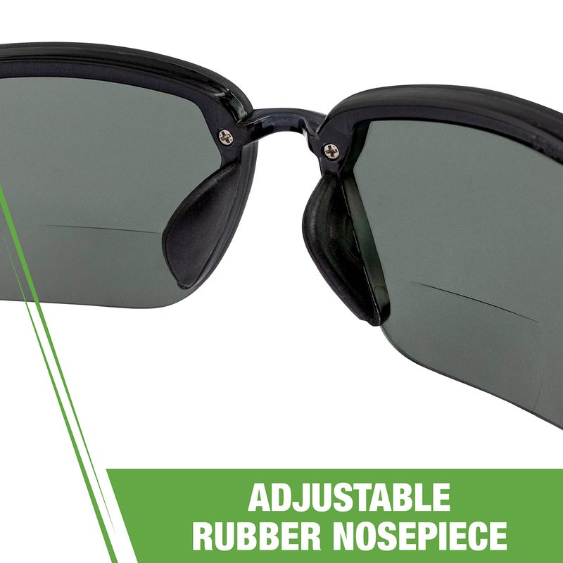 Crossfire Eyewear 2941420 2.0 Diopter ES5 Safety Glasses with Black Frame and Smoke Polarized Lens - Image 3